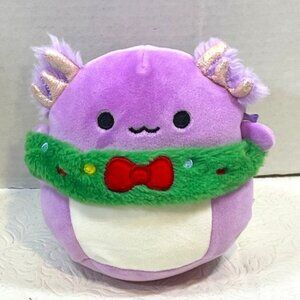 Original Squishmallows Svenja the Axolotl Christmas Mini Plush Toy Purple